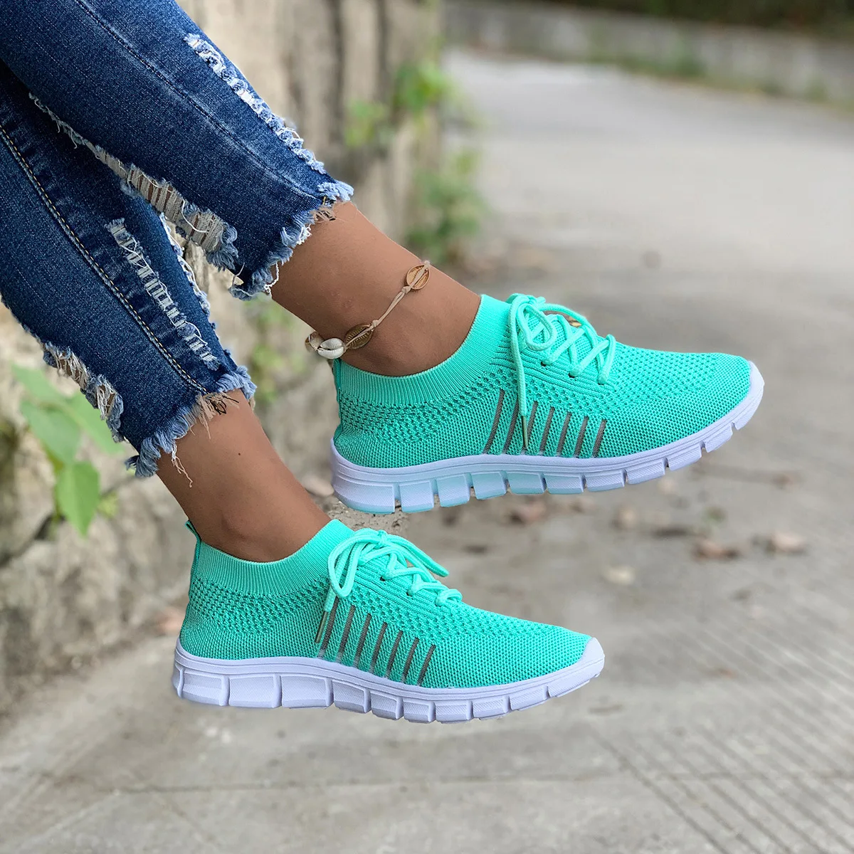 Women's Flat Slip-on Casual Shoes Lightweight White Sneakers Summer Autumn Casual Chaussures Femme Basket Flats Shoes main image 0