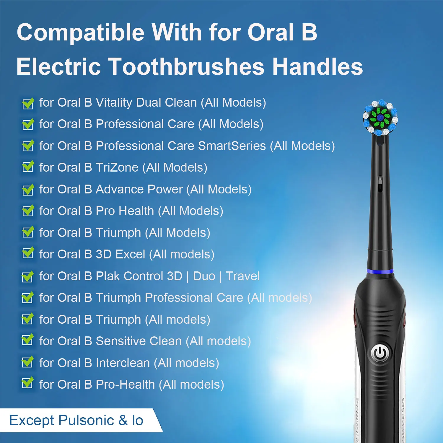 Replacement Toothbrush Heads 4-12Pack Compatible with Braun Oral b 7000/Pro 1000/9600/5000/3000/8000 Electric Toothbrush