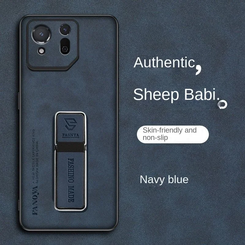 Skinsheep Leather Shockproof Matte Silicone Case with Magnetic Stand