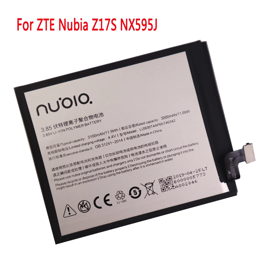 

High Quality Li3930T44P6h746342 3000mAh Battery For ZTE Nubia Z17S NX595J Smart Phone Rechargeable Battery Batteries