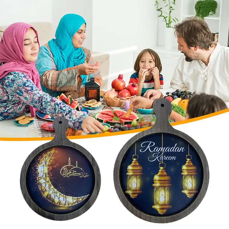 

Wooden Eid Mubarak Moon Star Tray For Ramadan Kareem Food Holder Table Decor Al Adha Eid Ul Fitr Islamic Muslim Party Supplies