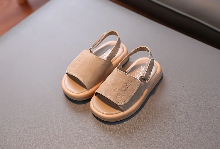 Sandalen für Jungen, modische Sommerschuhe, 1–3–6 Jahre, Mädchen, offene Zehen, matte Pu-Leder-Schuhe, Sandalen, Kinder-Hausschuhe – Detail 7
