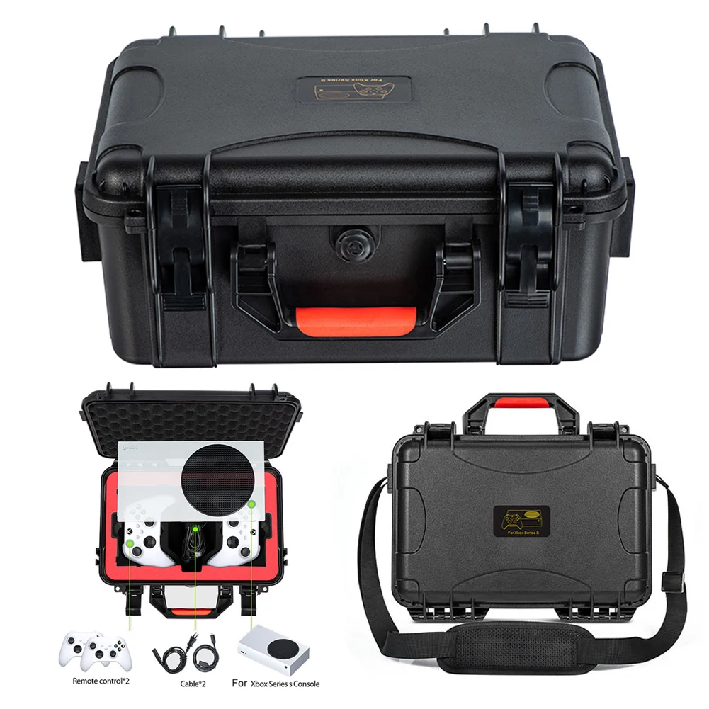 Portable PP Box Waterproof Protective Box Big Capacity Soft Lining Hard Case Strong Bearing Console Controller Accessories 2