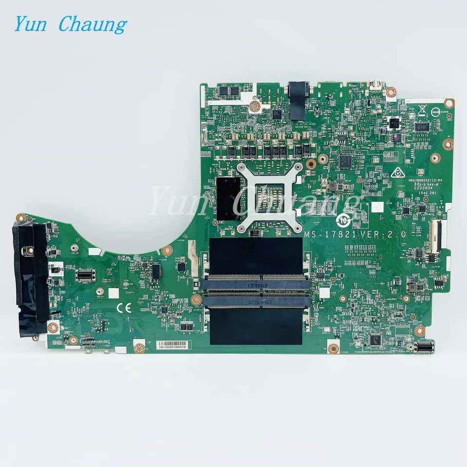 MS-17821 VER:2.0 1.0 Motherboard For MSI GT72 6QD GT72S 6QE MS