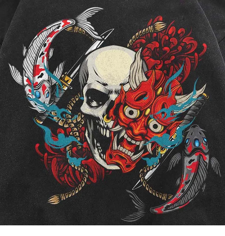 Skull Devil Hippie Graphic Hoodie S17a090a7c09b455caed7bd1a26c8e932S