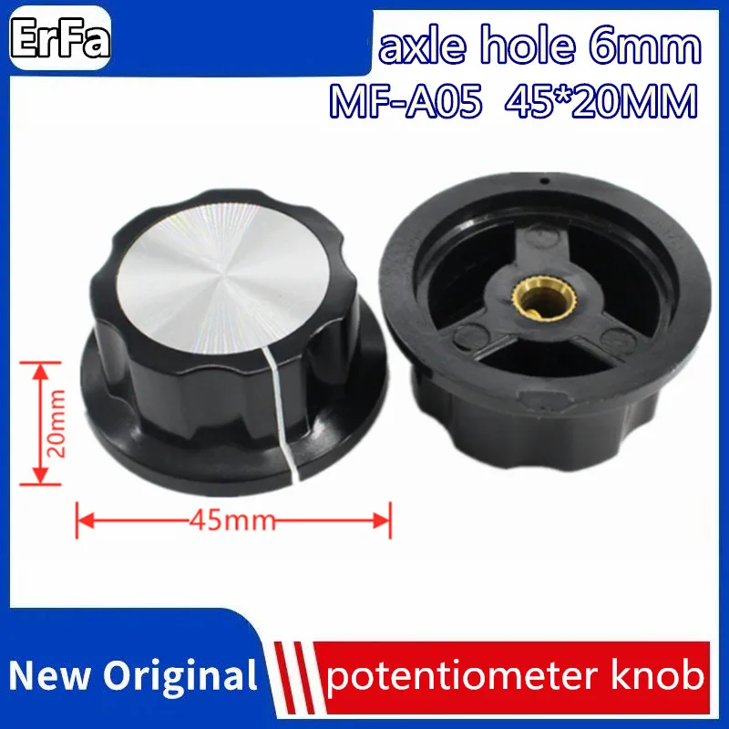 MF-A05 MFA05 potentiometer knob WH118/WX050 bakelite knob / copper core inner hole 6mm Hat 2pcs