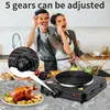 Electric Stove, Single Burner Cooktop, Compact and Portable, 5 Level Adjustable Temperature Hot Plate, 1200 Watts,Easy to Clean 3
