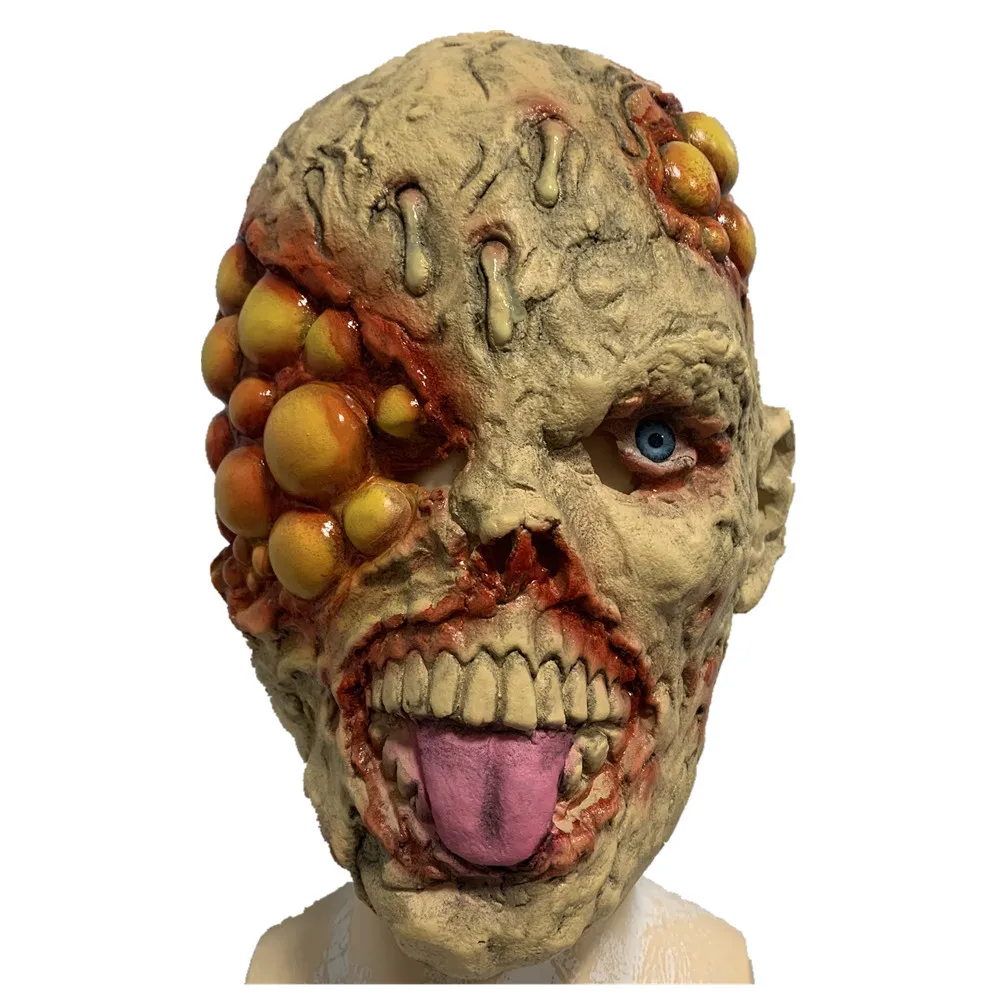 

Terror Halloween Biochemical Zombie Mask Latex Grimace Head Set Bar Haunted House Party Atmosphere Decorative Chamber Prop Mask
