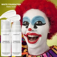 Fond de teint liquide blanc pur pour maquillage de scène COS, correcteur longue durée, ajusteur de fond de teint blanc pur mixte, éclaircit et éclaircit 2