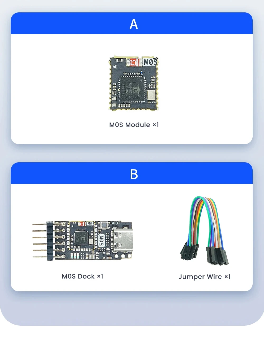 Sipeed M0S Dock Tiny IoT Module Buffalo Lab BL616 RISC-V CPU Wireless Wifi6 Blue