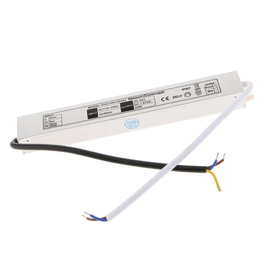 

45W DC24V Constant Pressure Power Supply Outdoor LED , IP67 Waterproof led ligth power Supply, for LED Light