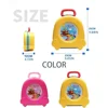 Portable Potty Training Toilet with Cartoon Pattern, Covers for Camping, Car, Outdoor Use Foldable Travel Potty Seat for Kids 4
