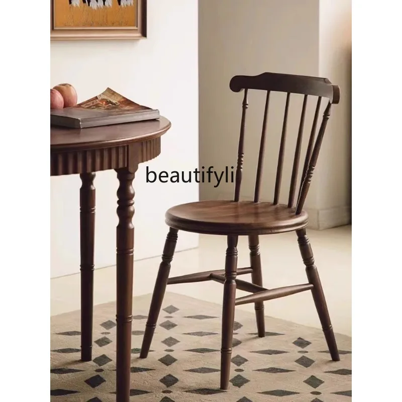 

Retro Solid Wood Dining Chair, Antique Style, Aisha Chair, Dining Table, Chair, Nostalgic Furniture