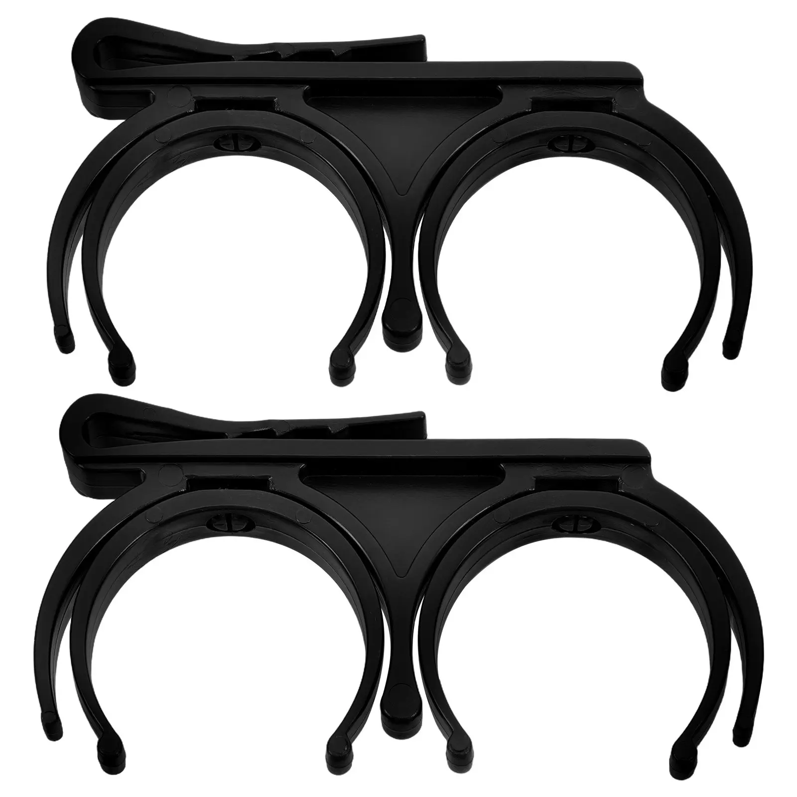 2Pcs 골프 공 홀더 클립 이중 회전식 접이식 플라스틱 골프 가방 부착물 볼 픽업 도구 골프공 픽업 도구