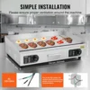 Electric Griddle 3000W Electric Countertop Griddle Non-Stick Restaurant 110V Teppanyaki Flat Top Grill Stainless Steel Adjustabl 2