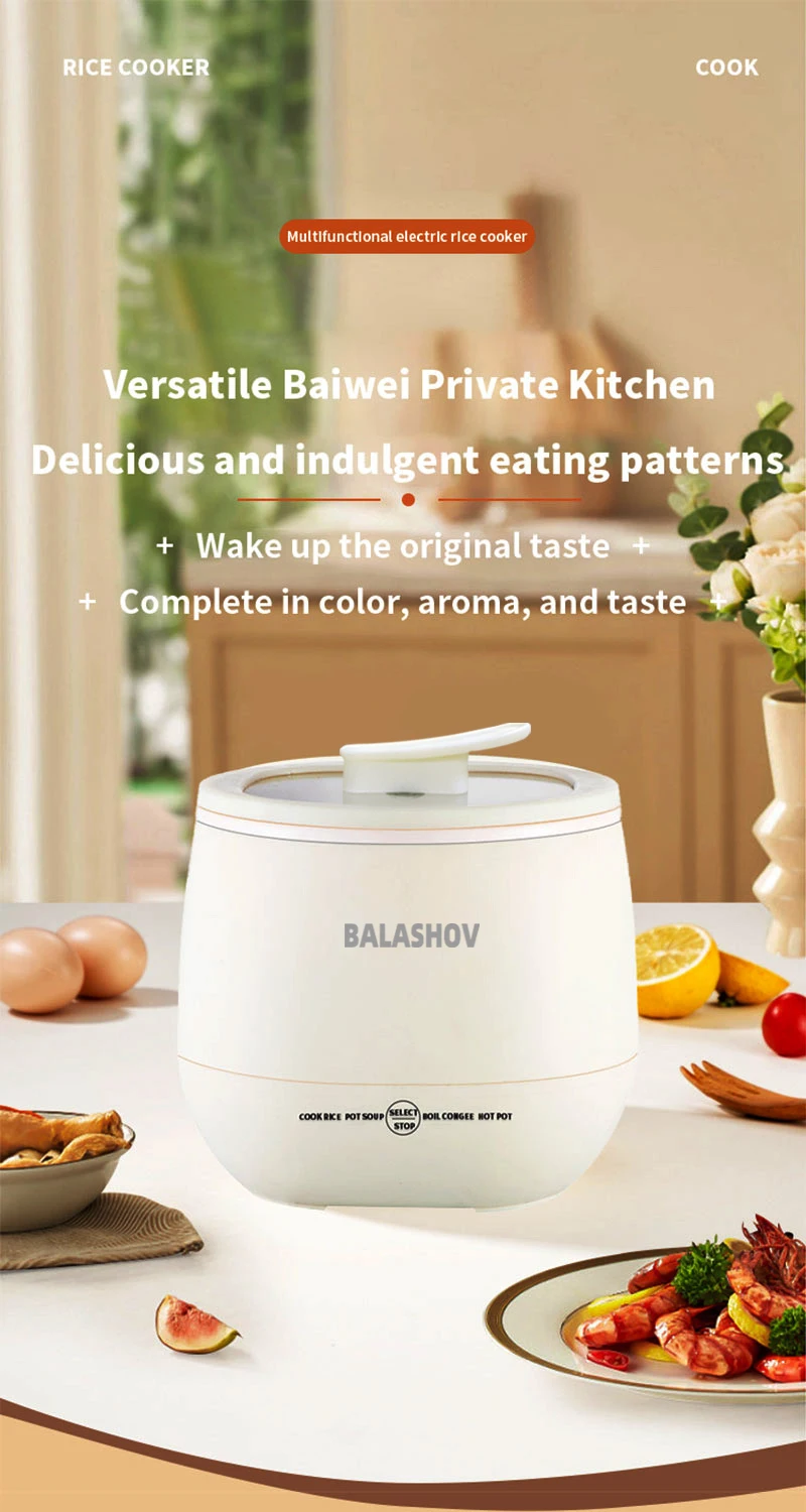 Description Picture 2 of item220V Electric Mini Rice Cooker Portable Multifunctional rice cooker 1-2 people Non Stick Pots for Cooking Kitchen Home Appliance