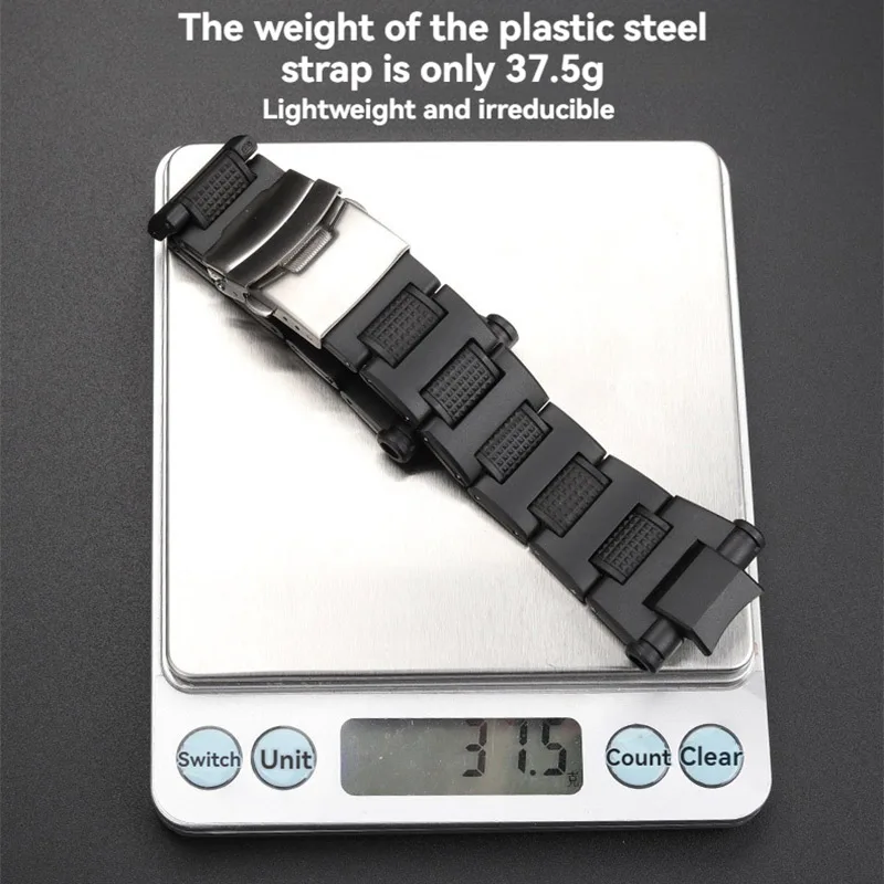 Resin Silicone Watch Band - Durable Men's Bracelet Accessory