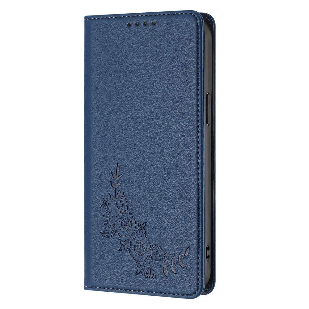 Magnetic Wallet Flip Leather Case with Butterfly Flower Design