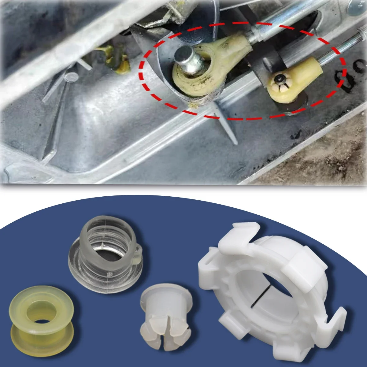 

For Audi A3 A4 VW Golf Polo Bora Beetle MT Gearbox Shifter Cable End Linkage Bushing Rubber Sleeve Accessories Parts Repair Kit