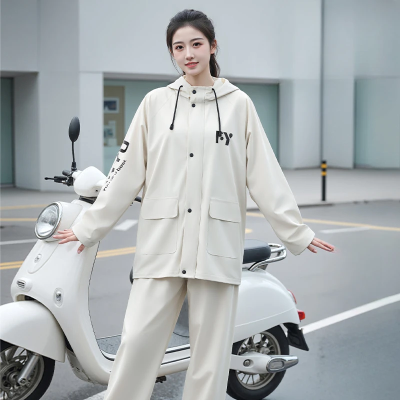 Waterproof Raincoat Rain Pants Set for Men Women Motorcycle Riding Fishing Stormproof Design