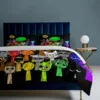 Sprunki Bedding Set 3D Printed Anime Game Skin-Friendly Suitable for Bedroom Duvet Cover Set With Pillowcases Kids Home Textile 6