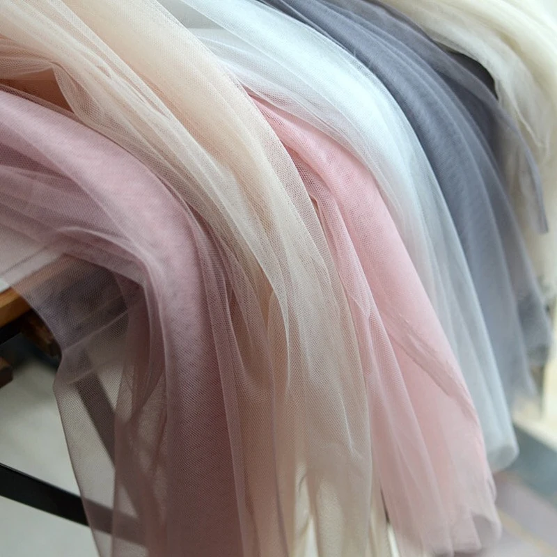 Elegant Purple and Pink Soft Tulle Fabric for Weddings and Celebrations