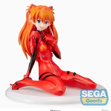 SEGA Original NEON GENESIS EVANGELION Anime Figure Asuka Langley Soryu Sitting Posture Action Figure Toys for Kids Gift Model 