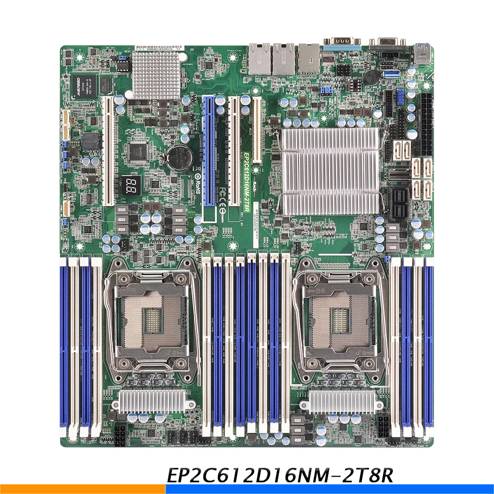 Server Motherboard For ASROCK For EP2C612D16NM-2T8R DDR4 LGA2011 C612 Support E5-2600/4600 V3 Fully Tested Good Quality 2 Server Motherboard For ASROCK For EP2C612D16NM 2T8R DDR4 LGA2011 C612 Support E5 2600 4600 V3 Fully