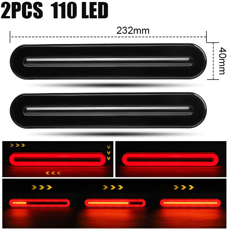 2pcs 110 LED