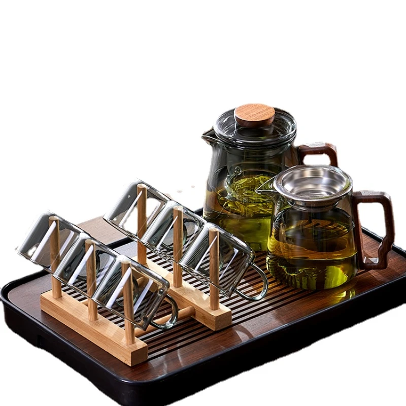 

Zc Glass Tea Set Household Living Room Drinking Tea Small Teacup Kung Fu Boiling and Brewing Teapot