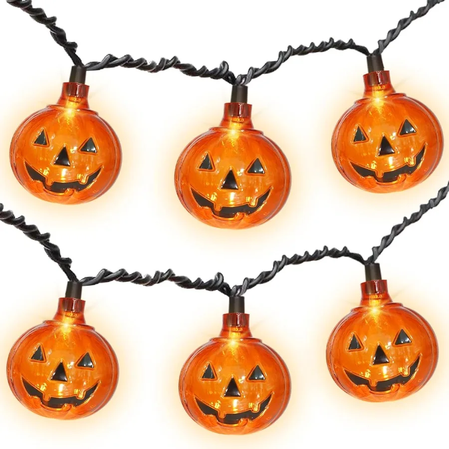 Halloween Pumpkin LED String Lights 8.5Ft