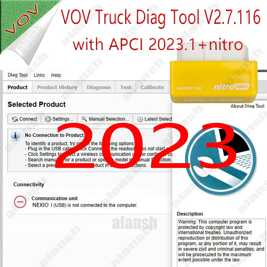 

2024 горячая Распродажа для volv Scan Diag Tool 2.7.116 для Renault UD Mack грузовик экскаватор Диагностика + APCI + nitro