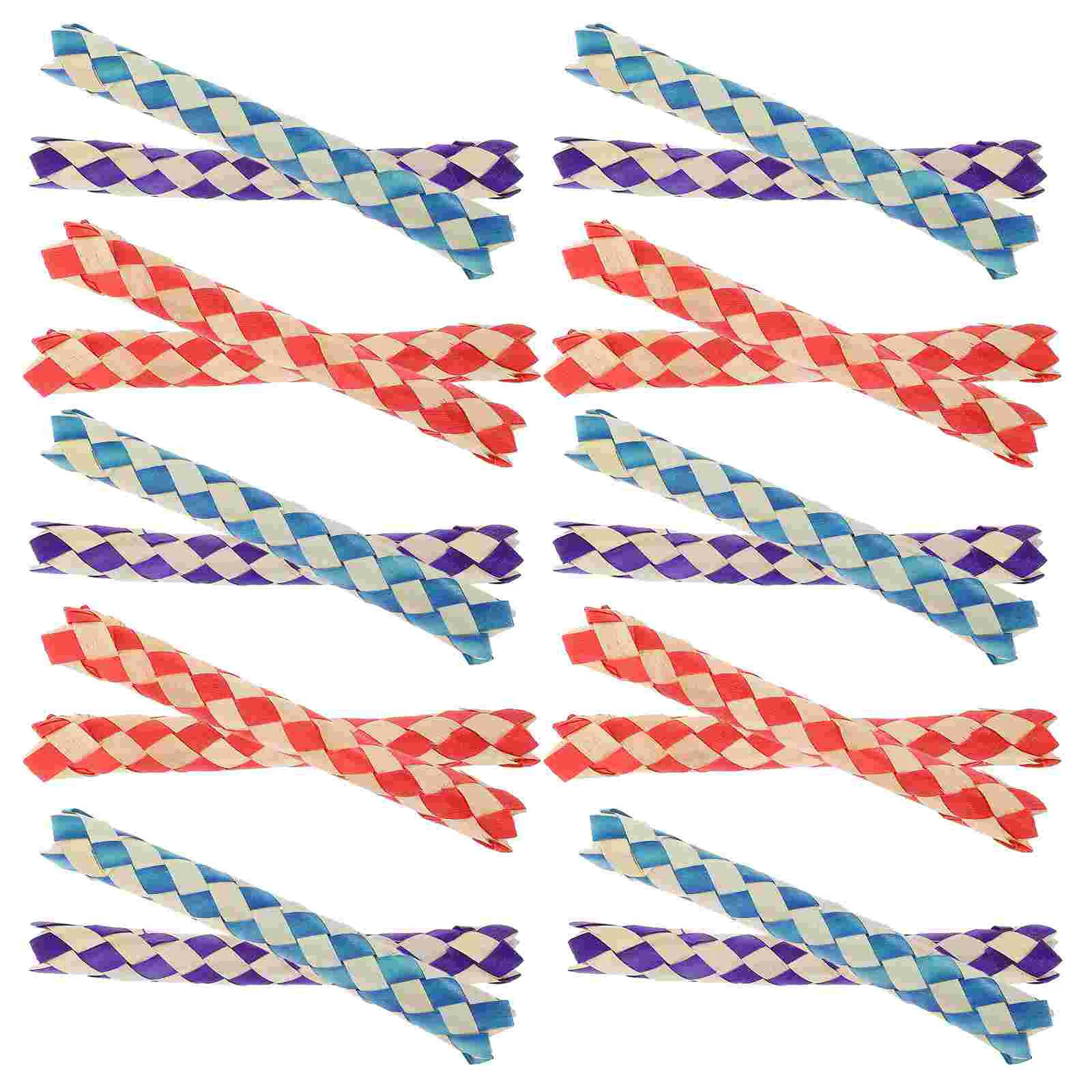 24 Pz Tubo Intrecciato Pappagallo Rosicchiare Giocattolo Festa Di Compleanno Favore Pinata Filler Finger Trap (24 Pack) Piccolo Uccello Giocattoli Bam