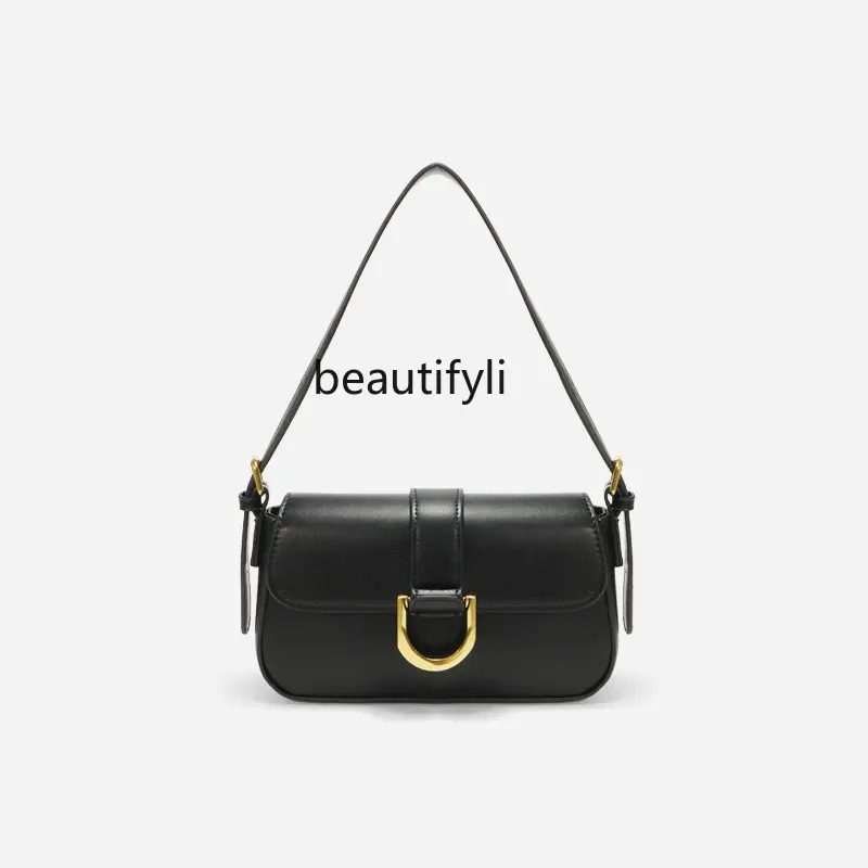 

yj Advanced Texture Retro Vachette Clasp Fashionable Temperamental All-Match One Shoulder Bag