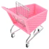 Shopping Cart Storage Basket Creative Hamper Desk Mini Iron Craft Organizer Child Baskets 1