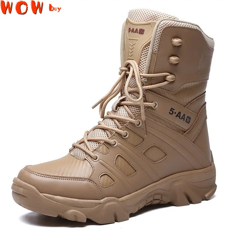 

Military Boots Men Tactical Boots Military Training Wearable Desert Combat Boots Men Shoes Big Size 39-47