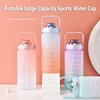 300ml/750ml/2L Water Bottle Motivational Sport Water Bottle Leakproof Bottles Drinking Outdoor Travel Gym Fitness Jugs 4