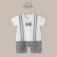 0-2 Years Baby Boys Summer Thin Cartoon Rompers Baby Girls Short Sleeve Bodysuit Newborn Infants Jumpsuit New Costume 6