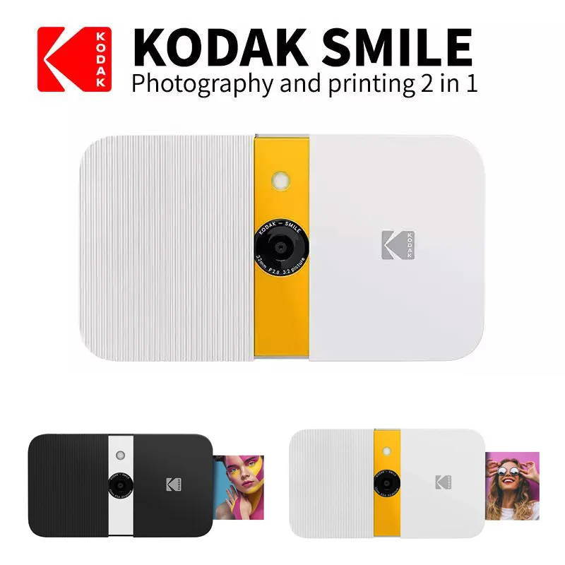 Stampante per fotocamera digitale istantanea Kodak Polaroid Smile originale  con Flash 2 ''x 3 'pollici Zink Film Paper 10MP Photo edding SD Card
