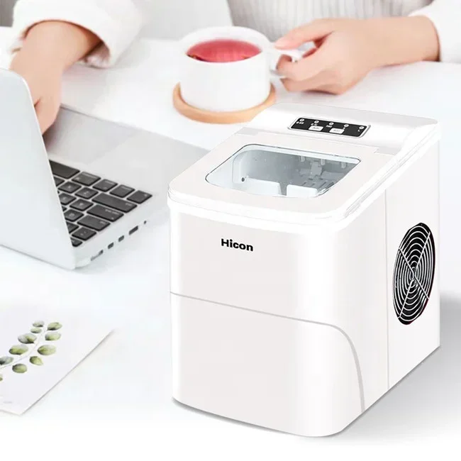 Mini Ice Maker Electric New Cylindrical Ice Machine 12 Kg/24 H Automatic Household Making Machine