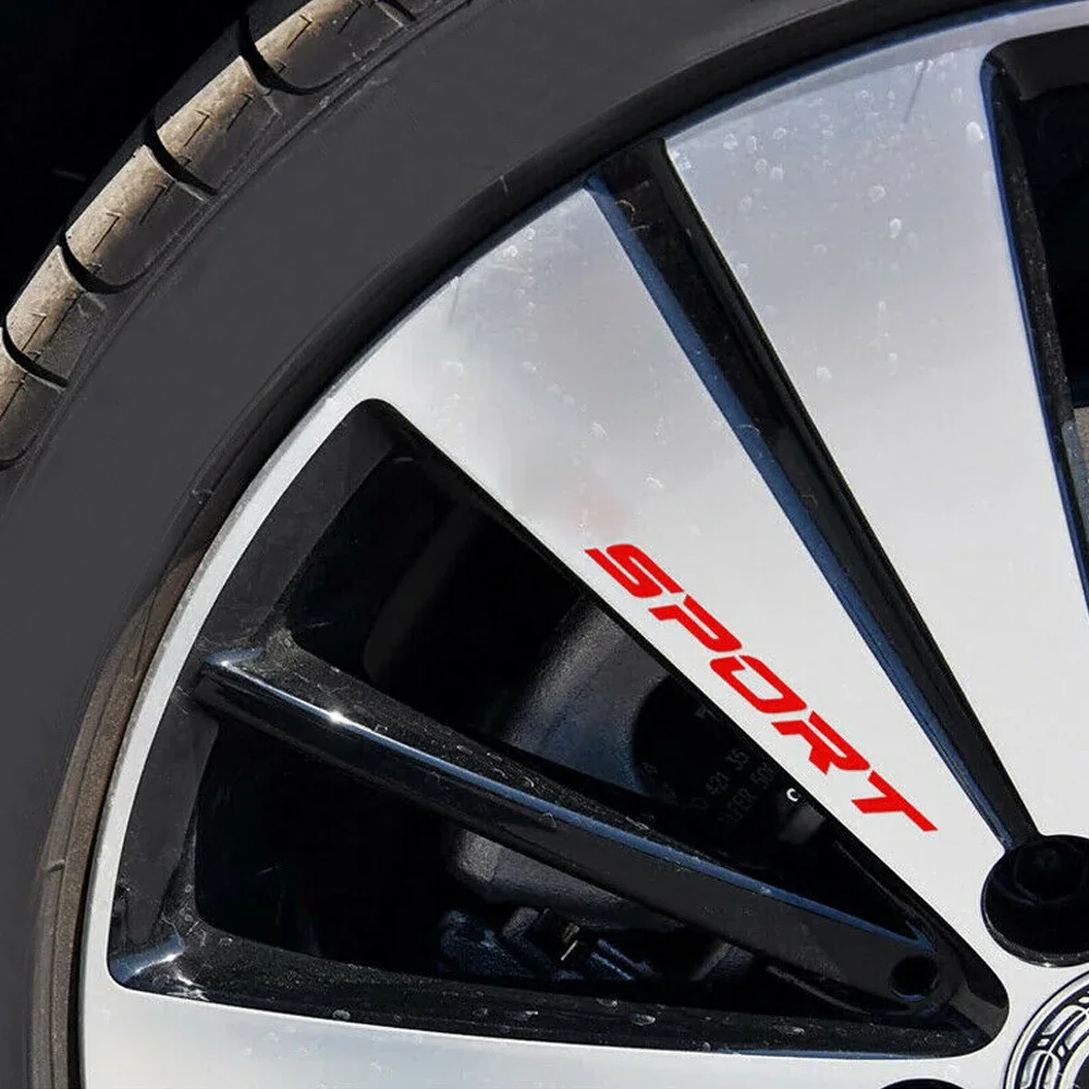

4pcs 3 Colors Auto DIY Styling Stickers Alloy Racing Sport Sticker Wheel Hub Decorate Decal Car Exterior Universal Accessories