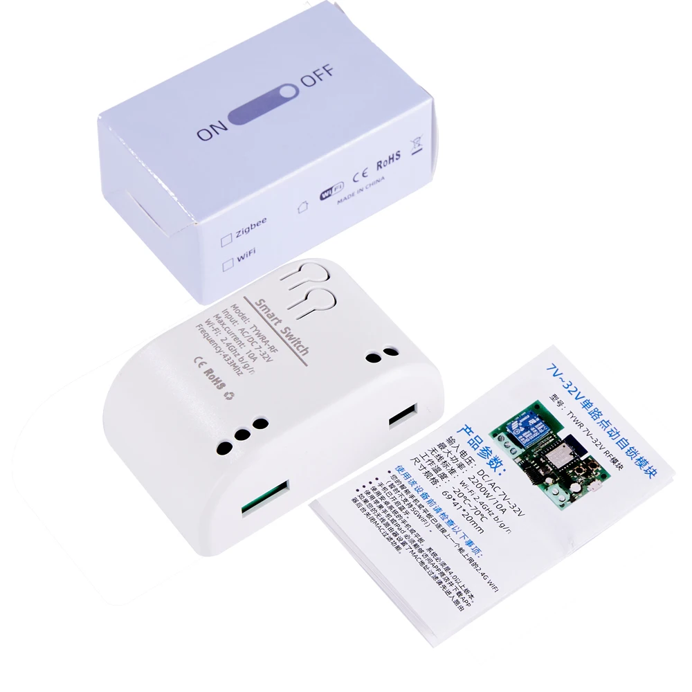 Smart Home WiFi Switch Relay Module with Remote Control & Voice Assistant Compatibility