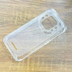 Soft Silicone Protective Phone Case - Durable Black Cover Shell for Oscal Tank 1 (Transparent)