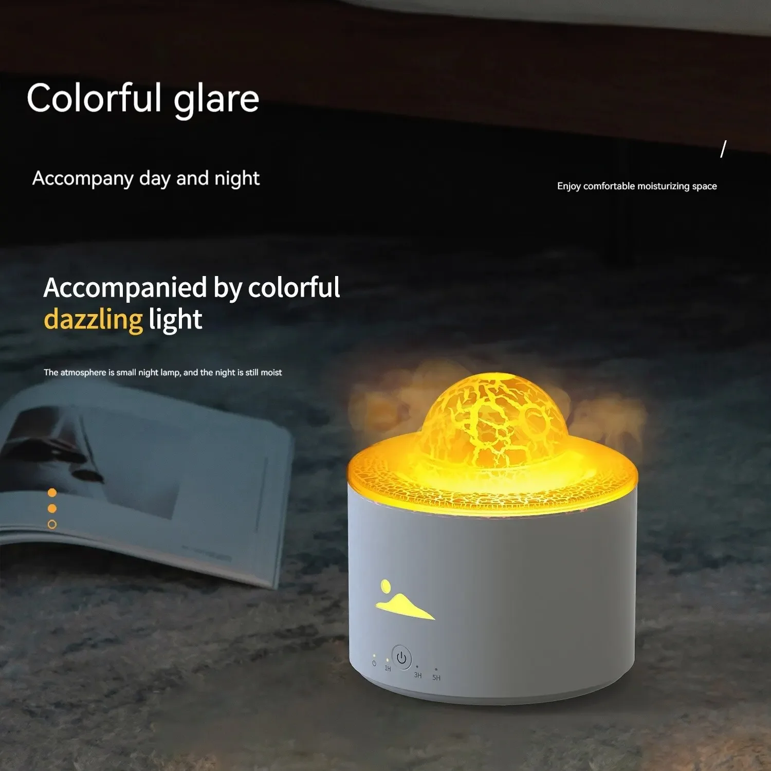 Colorful Atmosphere Lamp Desktop Fragrance Machine New Planet Volcano Aromatherapy Machine Humidifier Home Bedroom automatic firework bubble machine dual hole bubble maker toys with light and sound holiday party new year atmosphere supplies