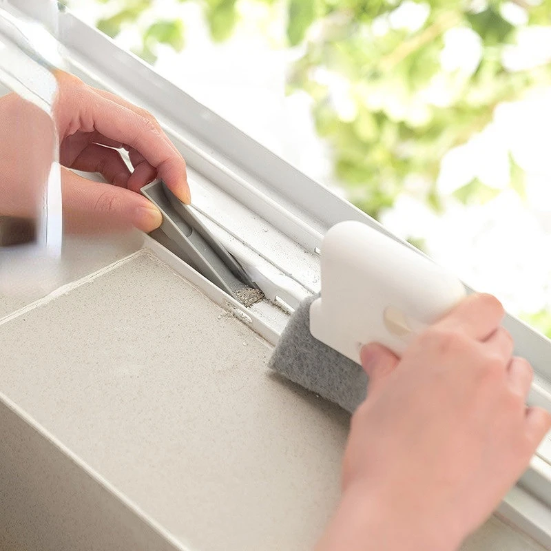 Groove Cleaning Tool Window Frame Door Groove Cleaning Brush Sliding Door Track Tools Hand-held Crevice Cleaner cleaning brush