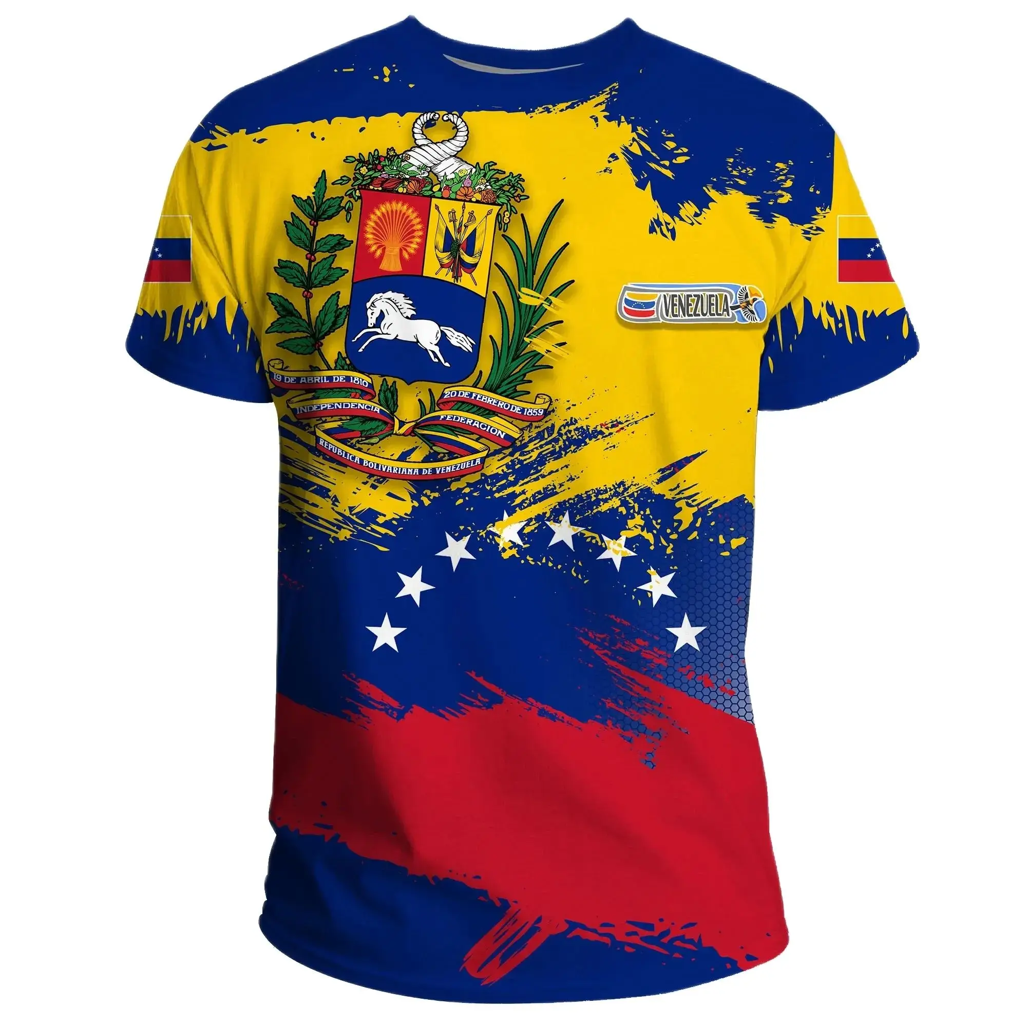 

Venezuela Halloween Exclusive T-shirt Venezuela Flag Graphic 3D Printed T-shirt Oversized Casual Fashion Short Sleeve T-shirt