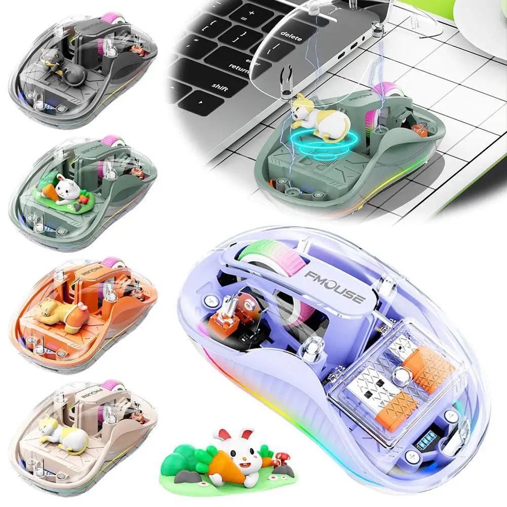 Wireless Rechargeable Mouse with Power Display for Laptop and Tablet