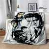 E-Elvis Presley Retro print blanket blankets for beds Picnic blankets Flange blanket Soft and comfortable blanket birthday gift 4