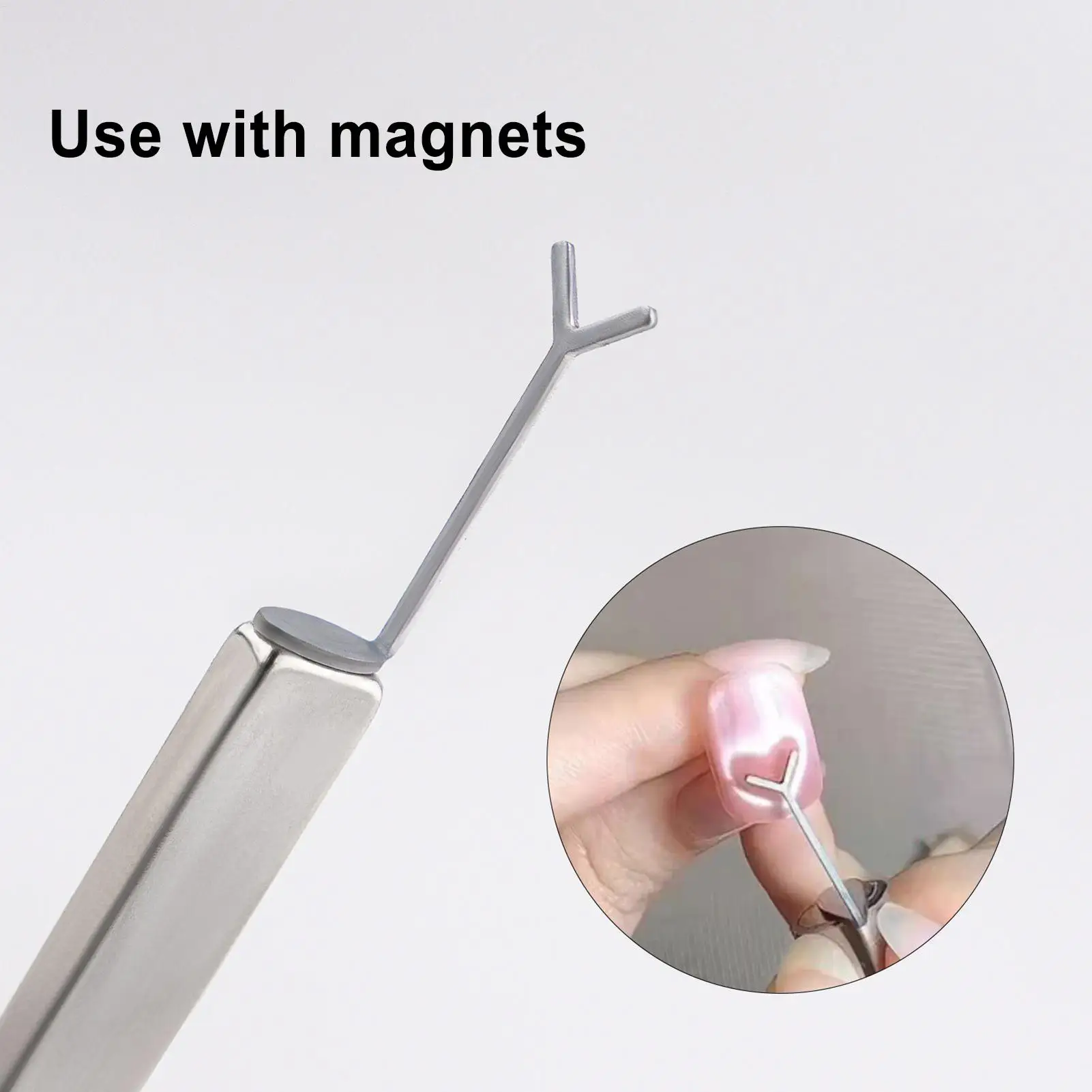 1pcs Heart Shaped Cat Eyes Magnet Y-shape Cat Eyes Nail Magnet Love Pattern Magnet Suitable For DIY Gel Polishing Magnetic Tools