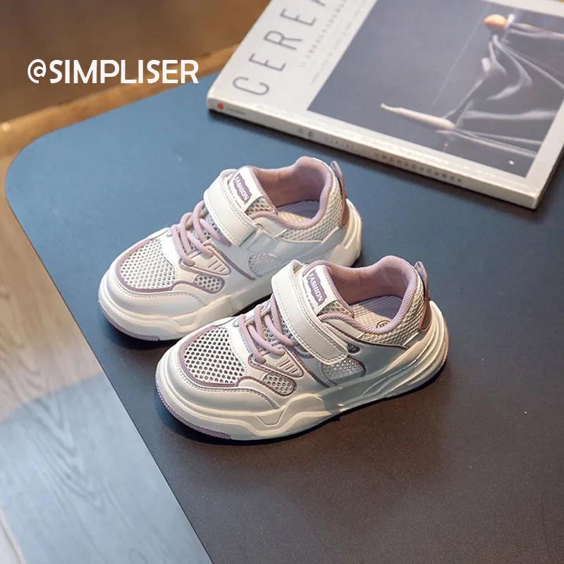 

SIMPLISER Breathable Mesh Sneakers for Children Girls Boys Anti-slip Kids Sport Shoes For Toddlers Running Shoes 2023 Summer